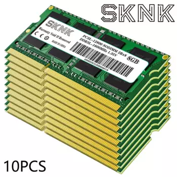 10 шт. SKNK RAM память DDR3L 8 ГБ 4 ГБ 1066 МГц 1333 МГц 1600 МГц 1,35 В ноутбук PC3L-10600S 12800S Оперативная память для ноутбука SODIMM Memoria Non-ECC
