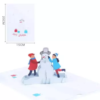 10 шт снеговиков, Оригами для ручной работы 3D Pop UP поздравительная открытка приглашение на свадьбу рождественское День рождения Сувениры подарок