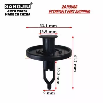 10 шт. совместимы с зажимами крышки бампера для Toyota Fortuner Hilux Vigo Revo 52161-0K050