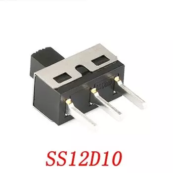 10 шт. SS12D10 SS12D06 тумблер 3 контакта прямые ножки ручка высота 5 мм расстояние 4,7 мм 3A 250 В SS12D10 выключатели питания