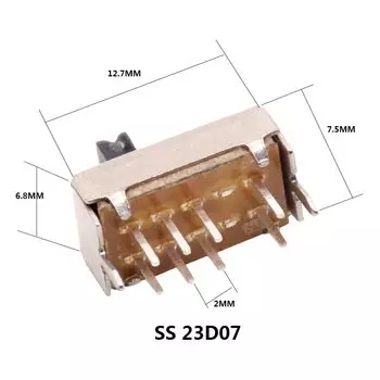 10 шт. SS 12D00 Слайдер переключатель слайдер редукция колебания полоса 2/3 файл один двойной горизонтальный мини горизонтальный блок питания