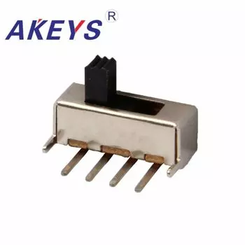 10 шт. SS-13F24 1P3T-G4/G8 Однополюсный трехходовой 3-позиционный ползунковый переключатель DIP 4-контактный штифт вертикального типа с 2 фиксированными штифтами