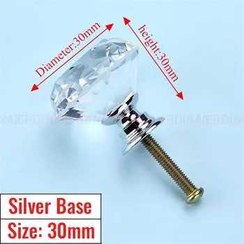 Ручки для шкафов NAIERDI хрустальные 20-40 мм