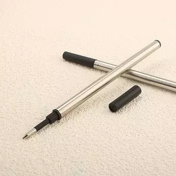 10 шт. стержни для ручки-роллера с черными чернилами 0,7 мм, нажимной тип, 109 мм