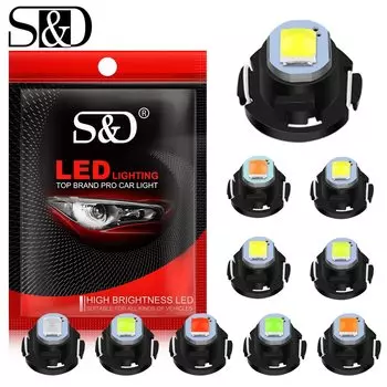 10 шт. супер яркие Canbus T3 T4.2 T4.7 светодиодные лампы для салона автомобиля индикатор обогрева приборной панели клин авто лампы