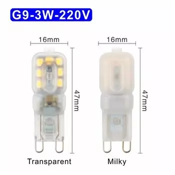 10 шт. светодиодная лампа DSELCHUN G4/G9 3Вт 5Вт 220В/12В