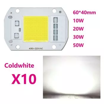 10 шт. светодиодные лампы BING&SEN COB 220 В белые