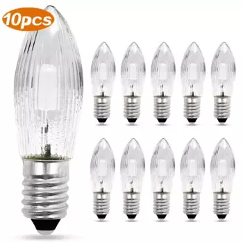 10 шт. светодиодные лампы-свечи OEING теплый белый E10