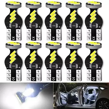 10 шт., светодиодные лампы T10 W5W для BMW E46 E90 F10 E39 E87 E60 G30 E30 F11 E61 F31 X3