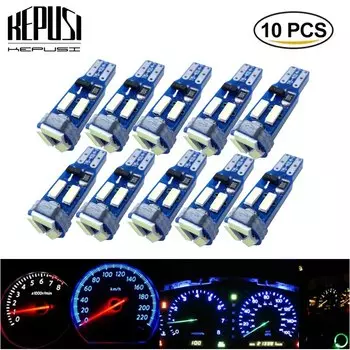10 шт. светодиодные лампы T5 для салона автомобиля, освещение приборной панели для Peugeot 307 206 308 407 207 3008 406 208 508 301 2008 408 5008