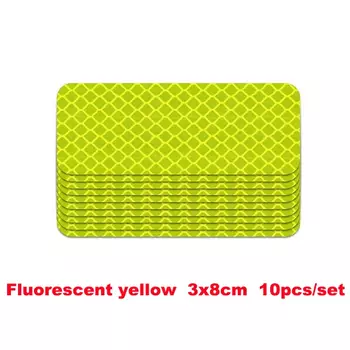 10 шт., светоотражающие наклейки на бампер автомобиля, предупреждающая полоса, лента, безопасные наклейки-отражатели, наклейки, авто внешние аксессуары