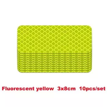 10 шт., светоотражающие наклейки на бампер автомобиля, светоотражающая предупреждающая лента, безопасные наклейки-отражатели, наклейки