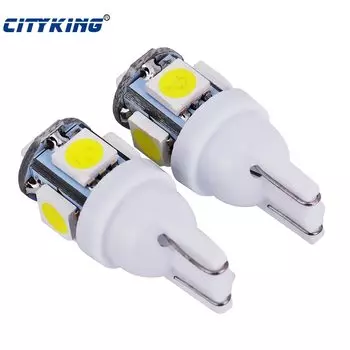 10 шт. T10 5smd 5050 светодиодный автомобильный внутренний светильник на крыше автомобиля W5W 168 клиновидная дверь прибор боковая лампа сигнальная лампа индикаторные лампы