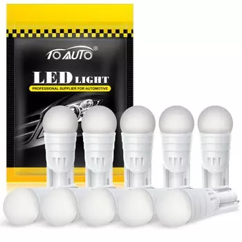 10 шт. T10 Led W5W Светодиодные лампы 194 168 Canbus без ошибок Супер яркие 2835 чипов Автомобильные купольные фонари Дверной светильник Панель лампы Авто DC 12 В