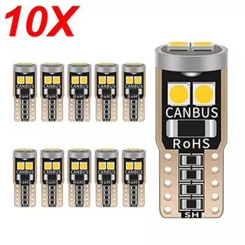 10 шт. T10 W5W 3030 6smd супер яркие светодиодные автомобильные парковочные фонари WY5W автоматические клиновые поворотные боковые лампы Canbus без ошибок белый красный желтый