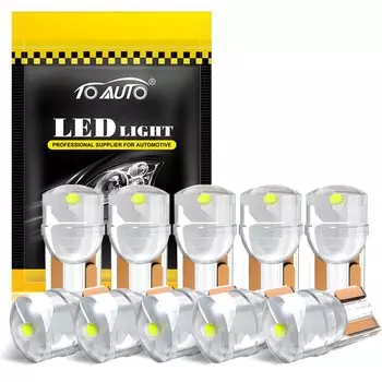10 шт. T10 W5W светодиодная лампа 194 168 светодиодная внутренняя купольная лампа для чтения автомобиля клиновые лампы для парковочного номерного знака авто 12 В