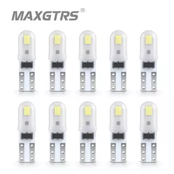 10 шт. T5 светодиодная лампа W3W W1.2W светодиодная Canbus внутреннее освещение автомобиля индикатор согрева приборной панели клин авто инструментальная лампа 12 В/24 В