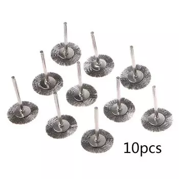 10 шт. Т-образная проволочная щетка из нержавеющей стали OOTDTY 22 мм