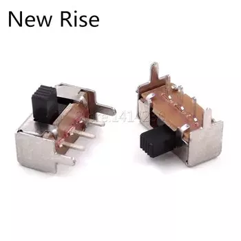 10 шт. тумблер SK12F14 1P2T, 2-позиционная ручка, высокий 4 мм, ползунковый переключатель