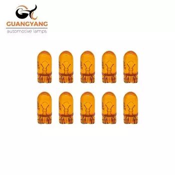 10 шт. W5W WY5W 194 158 12 В 5 Вт 2000 К Натуральный янтарный светильник Клиновый сигнальный светильник Светильник для чтения Галогенная лампа