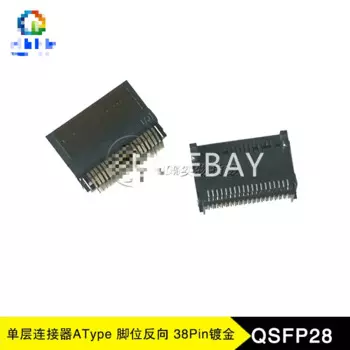 10 шт. в упаковке, базовый 38-контактный патч QSFP28, контактный разъем 100 г, позолоченный 15u