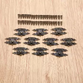 10 шт. античная бронза, железная шкатулка для драгоценностей, навесной замок, защелка, застежка, замок, деревянная подарочная коробка для вина, пряжка, мебельная фурнитура 30*18 мм