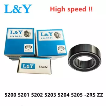 10 шт. высокоскоростной подшипник L&Y 5200 5201 5202 5203 5204 5205-2RS ZZ Z RS двухрядные радиально-упорные шарикоподшипники