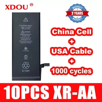 10 шт. XDOU аккумулятор для IPhone XR 2942 мАч Ремонт замены 100% Кобальт Китай ячейка США кабель 1000 циклов для IphoneXR AA