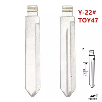 10 Шт., Y-22, Металлический Складной Ключ С Откидным Лезвием Без Обрезки Для Toyota Corolla KeyDIY KD Xhorse VVDI