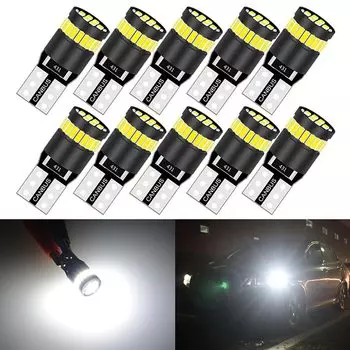10 шт., задние фонари для чтения салона автомобиля, T10 W5W