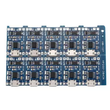 10 шт., зарядная плата 5 в mini USB 1A 18650 для литиевого аккумулятора с защитным зарядным модулем