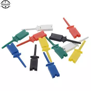 10 шт. зажим с крючком для испытания для логический анализатор зажим для проверки логических схем уплощение тест; Обувь на плоской подошве; Тип подключения Цвет в случайном порядке