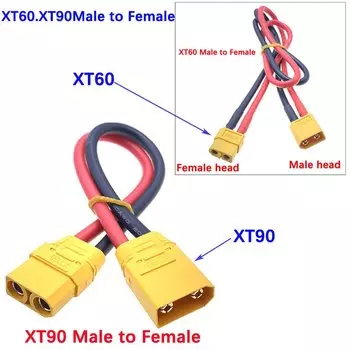 10 см UAV кабель питания, соединительные кабели XT90 XT60 штекер с 10AWG 12AWG силиконовый гибкий шнур для электрического автомобиля