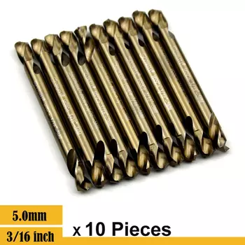 10 упаковок Imperial HSS M35 Кобальт 5% Двусторонние сверла для деревянных отверстий Спиральное спиральное сверло по металлу 3 мм 3,2 мм 3,5 мм 1/8