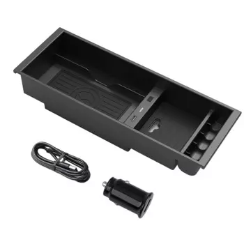 10 Вт автомобильное беспроводное зарядное устройство, центральная консоль, контейнер для хранения, беспроводное зарядное устройство для Ford F150 F-150 2009-2021