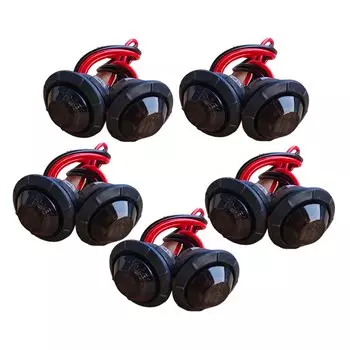 10 x Маленький круглый дымчатый боковой габаритный фонарь для грузовика, светодиодный фонарь 12 В, габаритные фонари для прицепа, наружные фонари для лодки, автофургона, красный, белый, янтарь