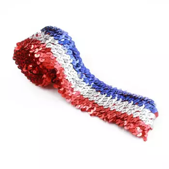 10 Yards/Pack Wide 55mm Tricolour Protection Sequins Stretch Lace PET Lace DIY Wedding Sewing Stage Garment Craft Accessories