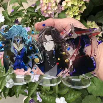 10cm Genshin Impact Fatui Doctor Wanderer Regrator Pantalone Stand Plate Anime Game Cartoon Cosplay Figure Acrylic Prop