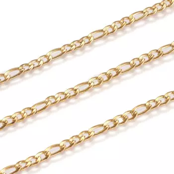 10m/roll 3mm wide 304 Stainless Steel Curb Cuban Link Chain Figaro Chain for Jewelry Making DIY Necklace Bracelet Supplies