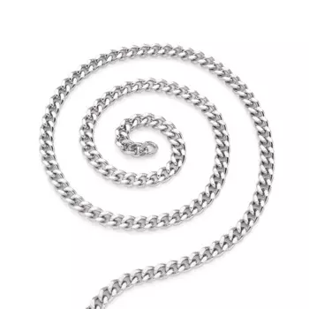 10m Stainless Steel Twist Chains Cuban Link Chains Chunky Curb Chains Faceted Unwelded Bracelet Necklace Accessories 7x5x1.4mm