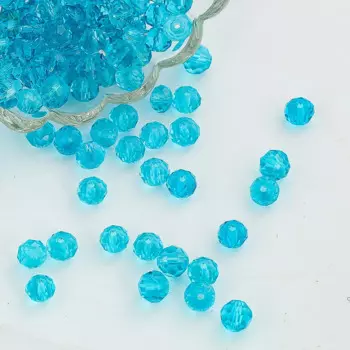 10PC 8mm Blue-orange Crystal Beads for Jewelry Making Hair Accessories Necklaces Bracelets Anklets DIY Accessories