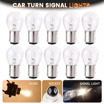 10 шт. 1157 BAY15D светодиодный поворотный сигнальный фонарь для автомобиля, лодки, задний стоп-сигнал, задний фонарь, прозрачная лампочка, 12 В постоянного тока, аксессуары