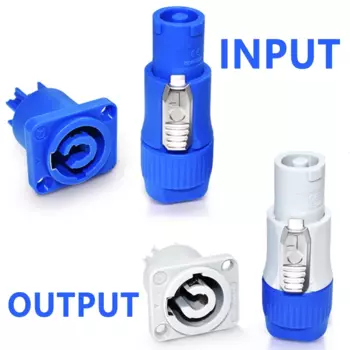 10PCS 3PIN AC Powercon Connector Male Plug NAC3FCA NAC3FCB AC Power Plug 20A/250V for Stage Light LED Screen Blue/White
