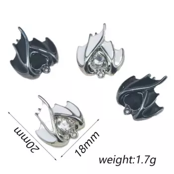 10pcs Alloy Fashion Wings charms Inlaid Shape Pendant for DIY Handmade Earrings Necklace Bracelet Accessories Craft