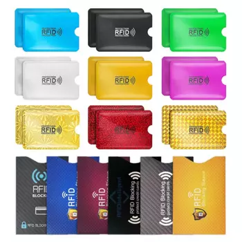 10 шт., алюминиевая фольга, RFID-блокирующий держатель для карт, NFC RFID-карта, защита от размагничивания, защита от кражи, рукава для кредитных карт