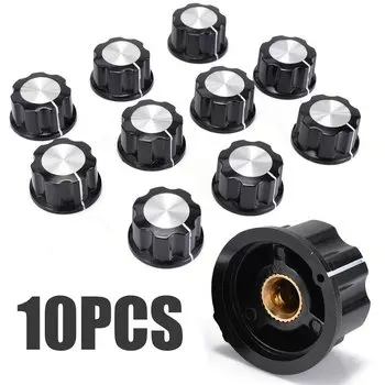 10pcs Bakelite knob Rotary Pot Switch Skirt knob, A01 D 20mm H 12mm Hole Diameter 6mm