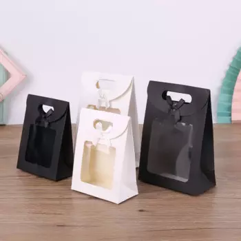 BOOMCOOL Крафт-бумажные подарочные коробки с окошком