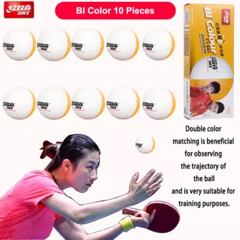 10Pcs/Box 3-Star BI Color Table Tennis Balls DHS D40+ ABS New Material ITTF Approved 2.8g Ping Pong Balls with Seam for Training