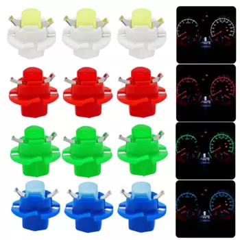 10pcs Car Auto B8.4D Instrument Panel DC 12V Indicator Signal Lamp Car B8.4 LED Dash Board Bulb Car Light Universal Accessories
