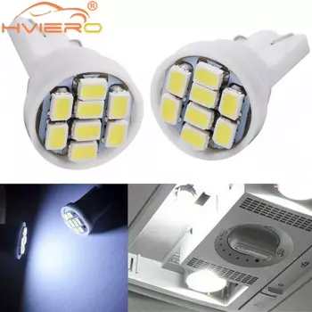 10Pcs Car Running Lighting General T10 1206 8SMD Wedge Patch Gap Lamp Model Reading Signal Instrument Light Waterproof Universal